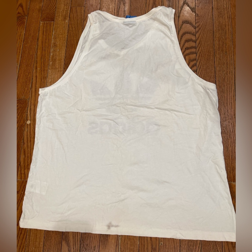 Adidas White Sleeveless Top with Black Trefoil - Picture 3 of 10